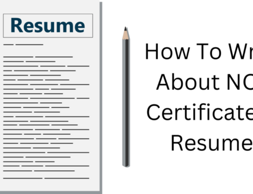 How To Write About NCC Certificate In Resume